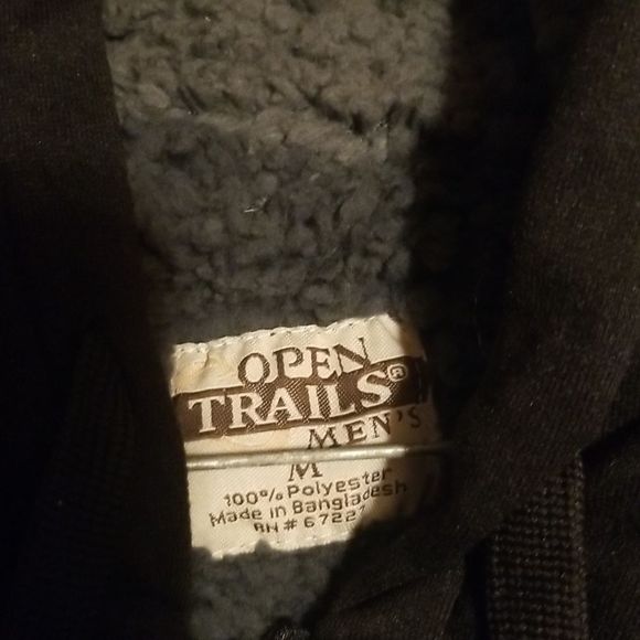 Mens Open Trails Zip Front Hoodie Pile Lined W/Kangaroo Pocket NWT Size M - Picture 3 of 8